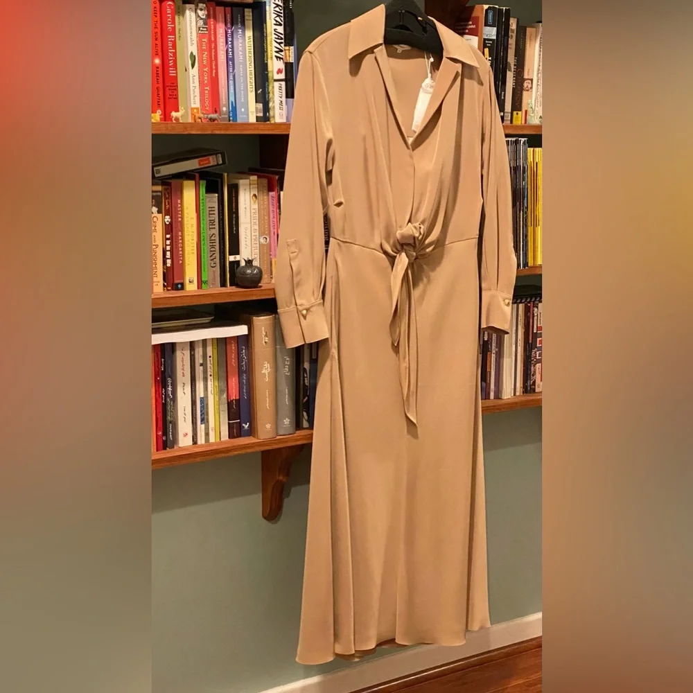 Vince Shaped Collar Long Sleeve Wrap Dress - Picture 5 of 11